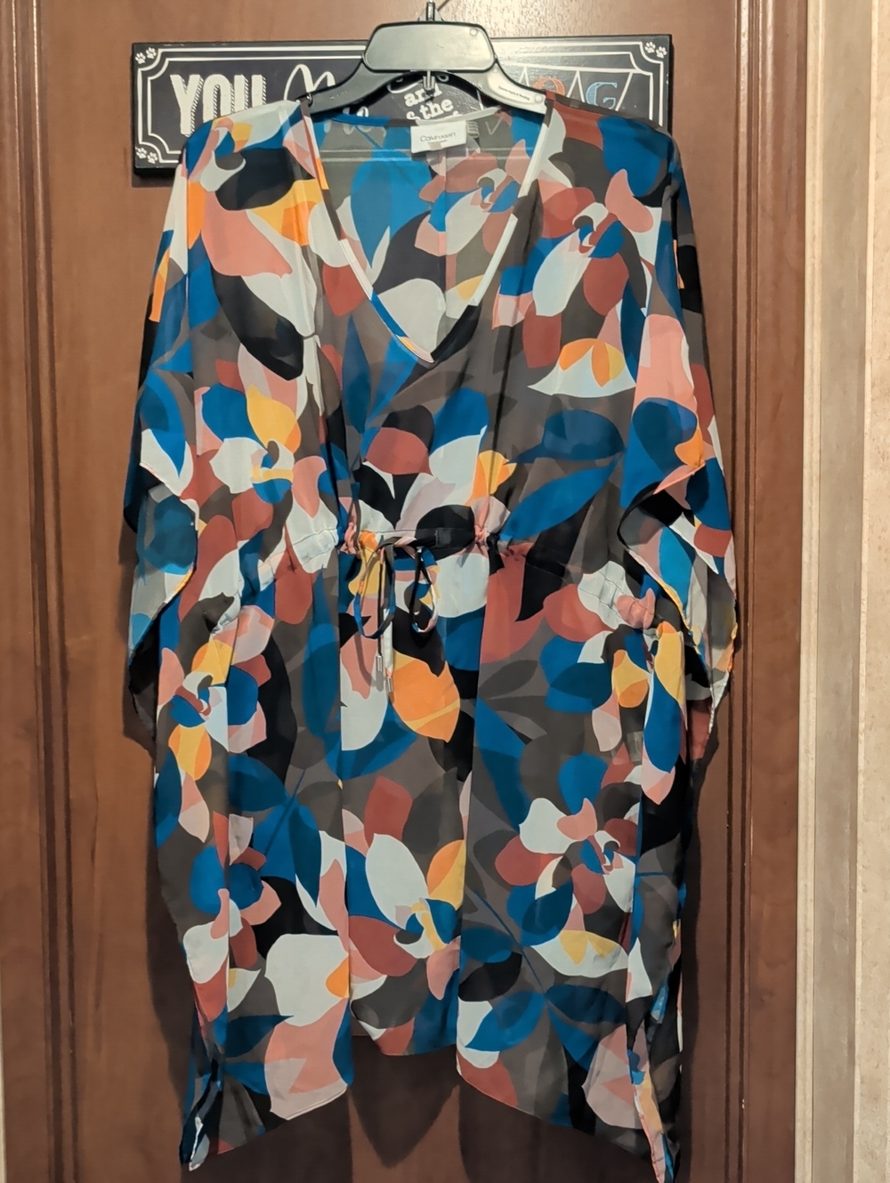 Calvin Klein Multicolor Abstract Print Swim Coverup